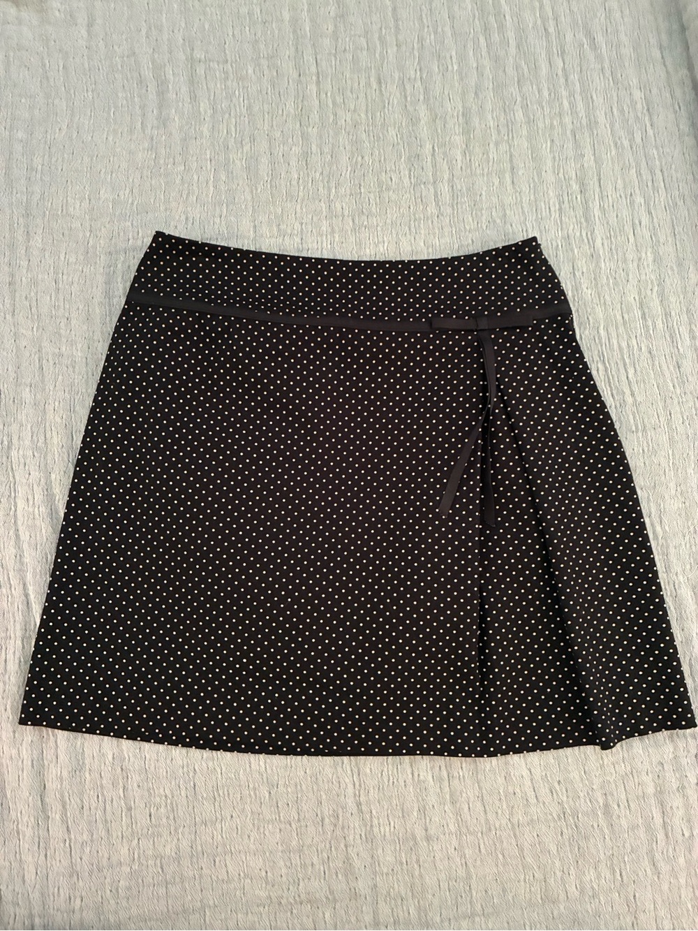 Black Polka Dot A-Line Skirt - Classic Women's Skirt
